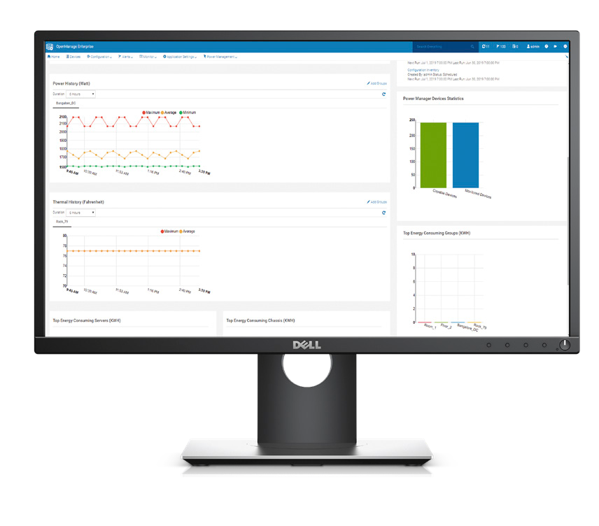 Consumo energetico di Dell OpenManage Enterprise Power Manager